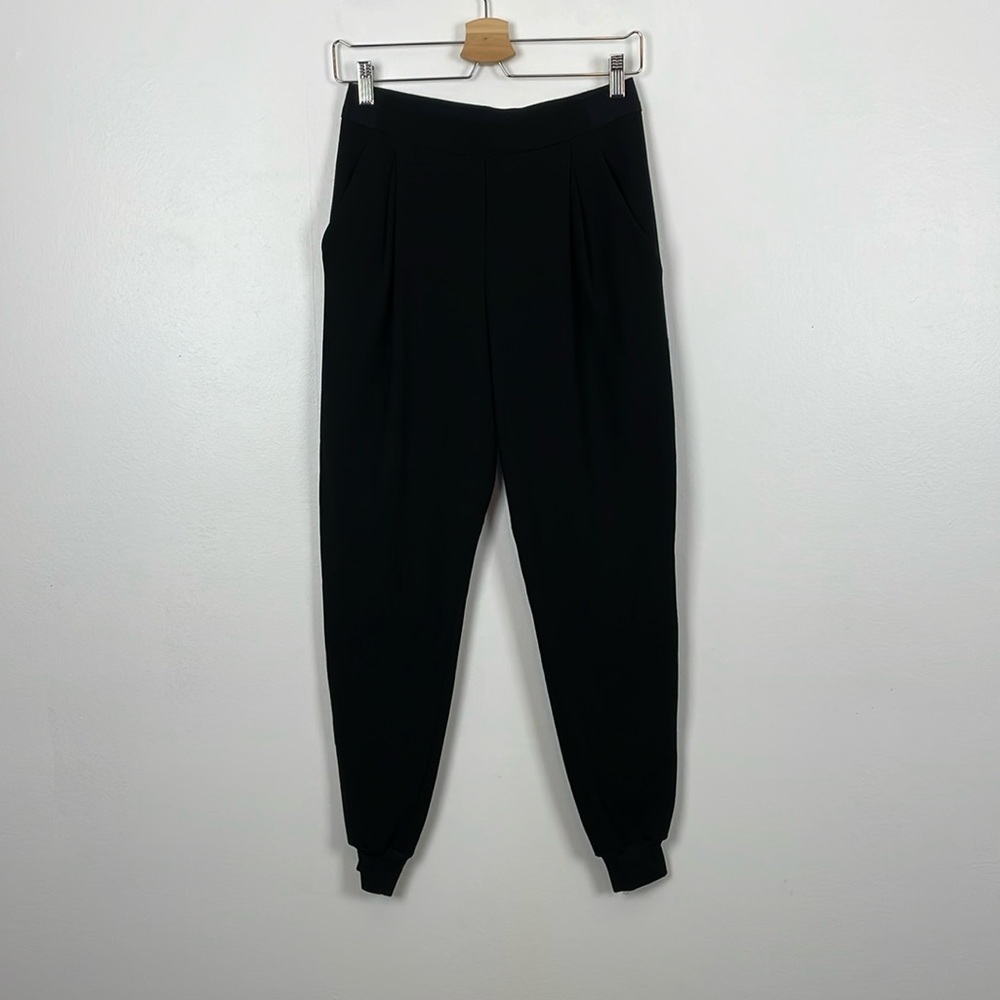 Elie Tahari Womens XS Jogger Pants 2 Pocket Pleated Elastic Waist Lightweight
